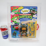 TALKIN' LEONARDO - 1991 PLAYMATES - CAS GRADED 85 NEW Authentic & Factory Sealed! (Vintage TMNT Figure)