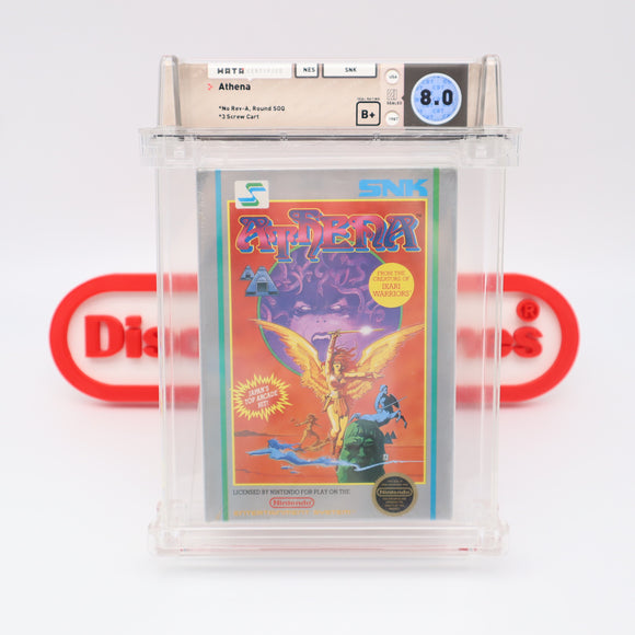 #041 - ATHENA (No Rev-A, Round SOQ) - WATA GRADED 8.0 B+ (NES Nintendo) - THE DISCOUNTGAMES COLLECTION