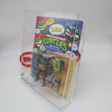 TALKIN' LEONARDO - 1991 PLAYMATES - CAS GRADED 85 NEW Authentic & Factory Sealed! (Vintage TMNT Figure)