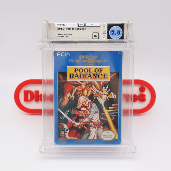 #017 - ADVANCED DUNGEONS & DRAGONS: POOL OF RADIANCE - WATA GRADED 7.0 B+ (NES Nintendo) - THE DISCOUNTGAMES COLLECTION