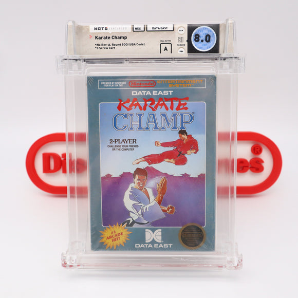 #343 - KARATE CHAMP (No Rev-A, Round SOQ) - WATA GRADED 8.0 A (NES Nintendo) - THE DISCOUNTGAMES COLLECTION
