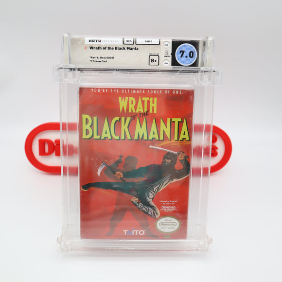 WRATH OF BLACK MANTA - WATA GRADED 7.0 B+! NEW & Factory Sealed with Authentic H-Seam! (NES Nintendo)