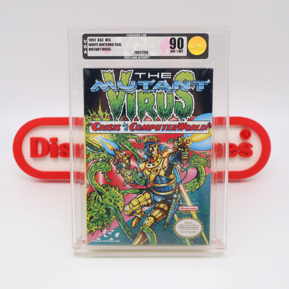 #462 - MUTANT VIRUS: CRISIS IN A COMPUTER WORLD - VGA GRADED 90 NM+/MT (NES Nintendo) - THE DISCOUNTGAMES COLLECTION