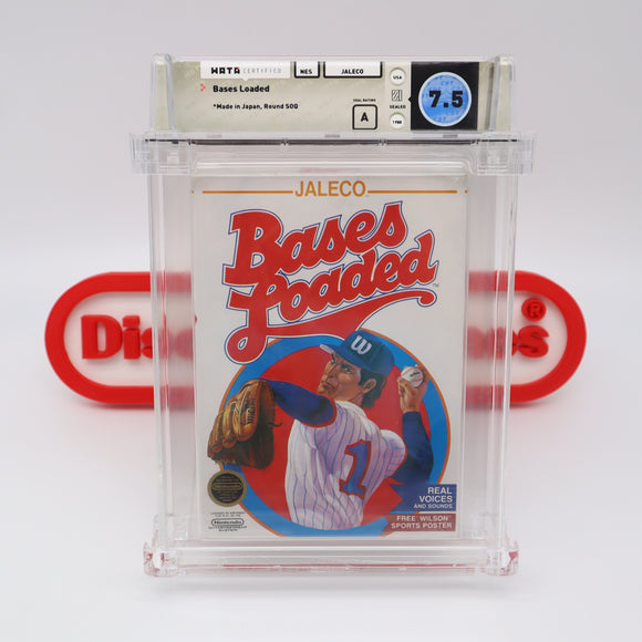 #061 - BASES LOADED (Round SOQ) - WATA GRADED 7.5 A (NES Nintendo) - THE DISCOUNTGAMES COLLECTION