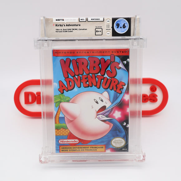 #358 - KIRBY'S ADVENTURE (Canadian) - WATA GRADED 9.6 A++ (NES Nintendo) - THE DISCOUNTGAMES COLLECTION