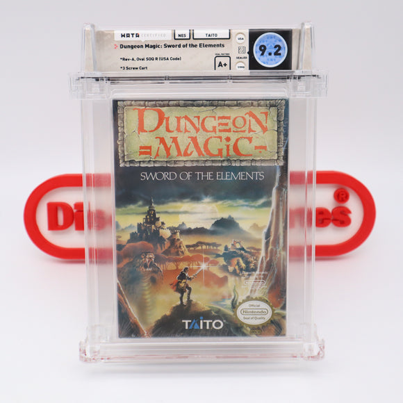 #214 - DUNGEON MAGIC: SWORD OF THE ELEMENTS - WATA GRADED 9.2 A+ (NES Nintendo) - THE DISCOUNTGAMES COLLECTION