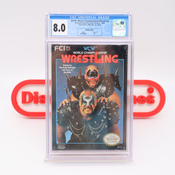 #747 - WCW WORLD CHAMPIONSHIP WRESTLING - CGC GRADED 8.0 A (NES Nintendo) - THE DISCOUNTGAMES COLLECTION
