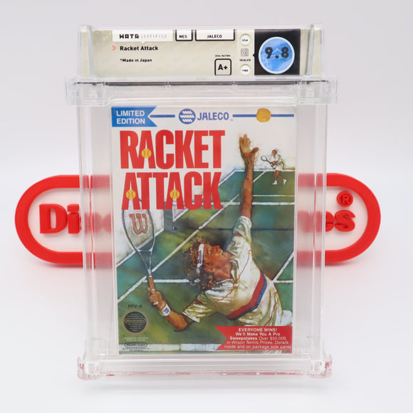 #537 - RACKET ATTACK - WATA GRADED 9.8 A+ (NES Nintendo) - THE DISCOUNTGAMES COLLECTION