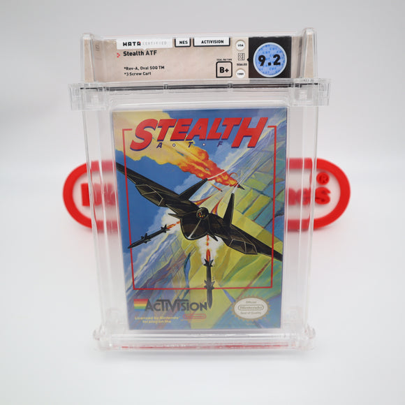 STEALTH ATF - WATA GRADED 9.2 B+! NEW & Factory Sealed with Authentic H-Seam! (NES Nintendo)