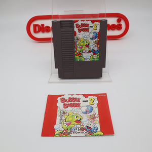 BUBBLE BOBBLE PART 2 II - CARTRIDGE & MANUAL! Cleaned & Tested! (NES Nintendo)