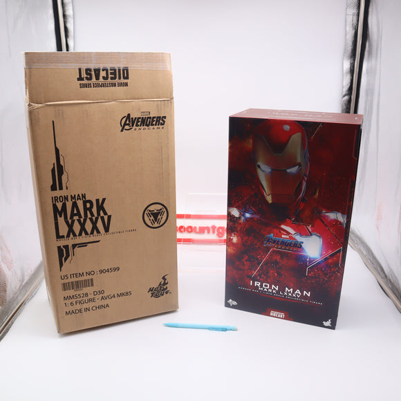 HOT TOYS AVENGERS ENDGAME IRON MAN MARK LXXXV 528-D30 - MARVEL FIGURE STATUE - NEW Authentic + Original Shipping Box!