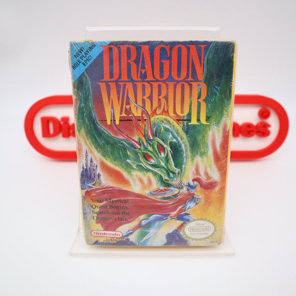 DRAGON WARRIOR 1 I - NEW & Factory Sealed with Authentic H-Seam! (NES Nintendo) - Water Damaged