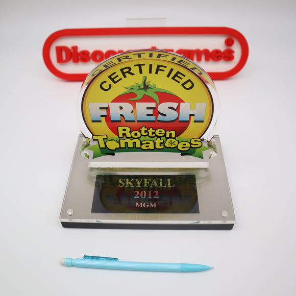 ROTTEN TOMATOES: CERTIFIED FRESH AUTHENTIC 2-PIECE HEAVY MAGNETIC AWARD TROPHY: JAMES BOND: SKYFALL 2012 MGM