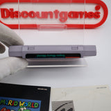 SUPER MARIO WORLD - CARTRIDGE, MANUAL, INSERT & SLEEVE! Cleaned & Tested! (SNES Super Nintendo)
