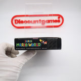 SUPER MARIO WORLD - FDO / FOR DISPLAY ONLY BOX (SNES Super Nintendo)
