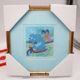 FRAMED Original One-Of-A-Kind Hand-Painted Artwork: MOWGLI,  BALOO & VILLAGE GIRL - THE JUNGLE BOOK From 1967 Wonderful World of Disney UK Annual