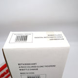 STAR WARS: 4-PACK COLORED CLONE TROOPERS W/ BATTLE DAMAGE - IN UNOPENED SHIPPING BOX! NEW Authentic & Factory Sealed!