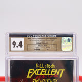 BILL & TED'S EXCELLENT VIDEO GAME ADVENTURE - CGC PEDIGREE GRADED 9.4 A+! NEW & Factory Sealed with Authentic H-Seam! (NES Nintendo)