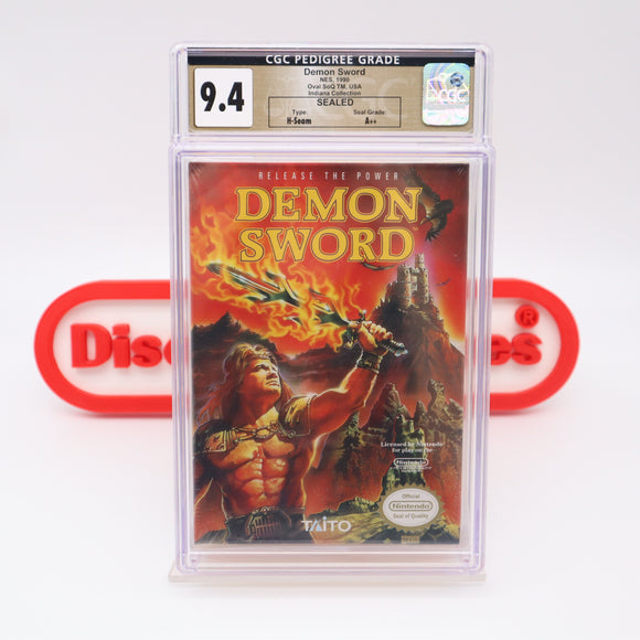 DEMON SWORD - CGC PEDIGREE GRADED 9.4 A++! NEW & Factory Sealed with Authentic H-Seam! (NES Nintendo)