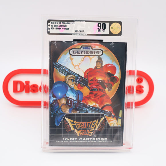 FORGOTTEN WORLDS - VGA GRADED 90 NM+/MINT GOLD! NEW & Factory Sealed! (Sega Genesis)