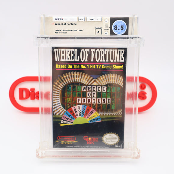 WHEEL OF FORTUNE (The Original) - WATA GRADED 8.5 A! NEW & Factory Sealed with Authentic H-Seam! (NES Nintendo)