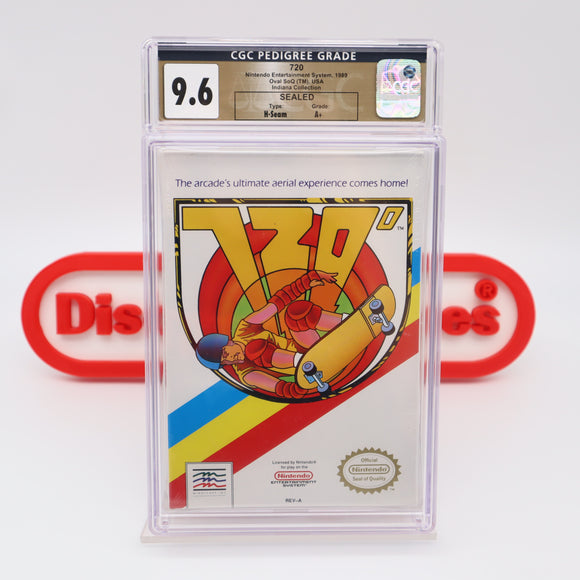 720 DEGREES SKATEBOARDING - CGC PEDIGREE GRADED 9.6 A+! NEW & Factory Sealed with Authentic H-Seam! (NES Nintendo)
