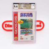 COLLEGE FOOTBALL'S NATIONAL CHAMPIONSHIP II 2 - CGC PEDIGREE GRADED 9.4 A+! NEW & Factory Sealed! (Sega Genesis)