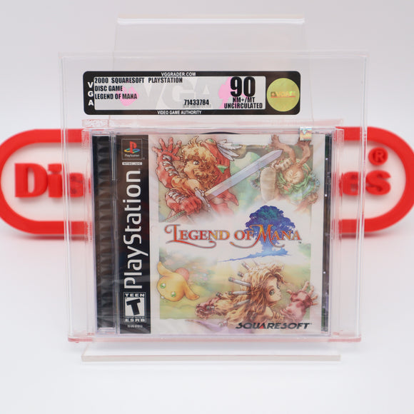 LEGEND OF MANA - VGA GRADED 90 NM+/MINT GOLD UNCIRCULATED! NEW & Factory Sealed! (PlayStation 1 PS1)
