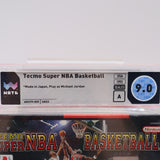 TECMO SUPER NBA BASKETBALL (PLAY AS MICHAEL JORDAN VERSION) - WATA GRADED 9.0 A+! NEW & Factory Sealed! (SNES Super Nintendo)