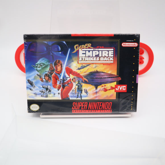 STAR WARS THE EMPIRE STRIKES BACK - JVC FIRST / EARLIEST PRINT! NEW & Factory Sealed with Authentic V-Seam! (SNES Super Nintendo)