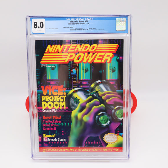 NINTENDO POWER ISSUE #24 - VICE: PROJECT DOOM COVER - CGC GRADED 8.0