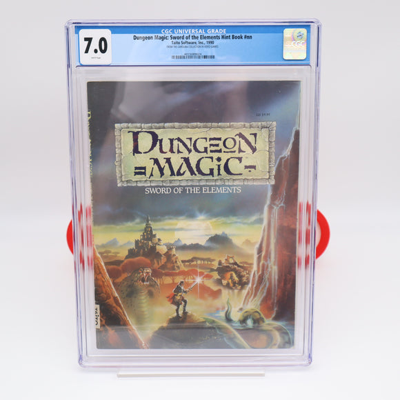 NINTENDO STRATEGY GUIDE - DUNGEON MAGIC: SWORD OF THE ELEMENTS HINT BOOK - CGC GRADED 7.0