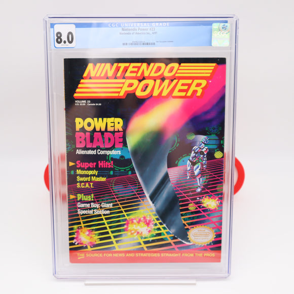 NINTENDO POWER ISSUE #23 - POWER BLADE COVER - CGC GRADED 8.0