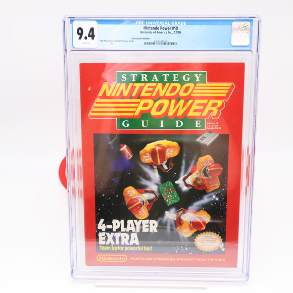 NINTENDO POWER ISSUE #19 - 4-PLAYER EXTRA- CGC GRADED 9.4