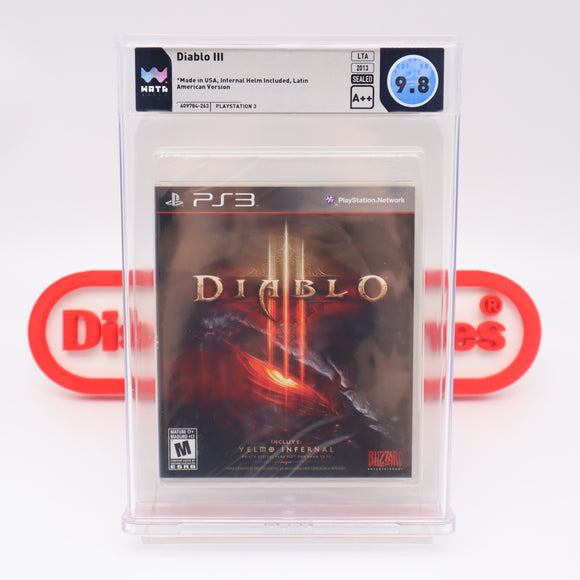 DIABLO III 3 W/ INFERNAL HELM - WATA GRADED 9.8 A++! NEW & Factory Sealed! (PS3 PlayStation 3)