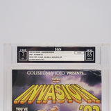 WWE / WWF INVASION '92 1992 WRESTLING + COLISEUM VIDEO WHISTLE BONUS! IGS GRADED 7 BOX & 8.5 SEAL! NEW & Factory Sealed with Authentic 3-Sided Seam! (VHS)