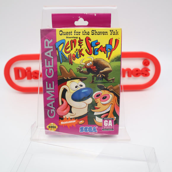 QUEST FOR THE SHAVEN YAK Starring REN HOEK & STIMPY - NEW & Factory Sealed! (Sega Game Gear)