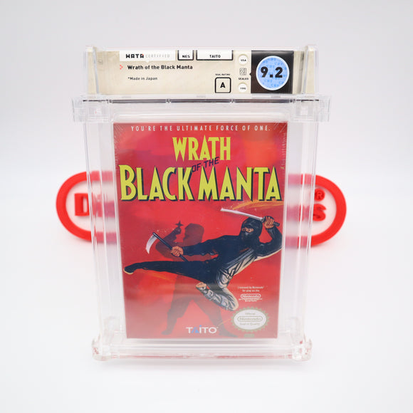 WRATH OF THE BLACK MANTA - WATA GRADED 9.2 A! NEW & Factory Sealed with Authentic H-Seam! (NES Nintendo)