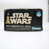 STAR WARS: SEE-THREEPIO (C-3PO) - 1977 LARGE SIZE ACTION FIGURE 12" WITH BOX!
