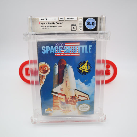 SPACE SHUTTLE PROJECT - WATA GRADED 8.0 A! NEW & Factory Sealed with Authentic H-Seam! (NES Nintendo)