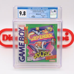 ARCADE CLASSIC NO. 4 DEFENDER / JOUST - CGC GRADED 9.8 A++! NEW & Factory Sealed with Authentic H-Seam! (Game Boy Original)