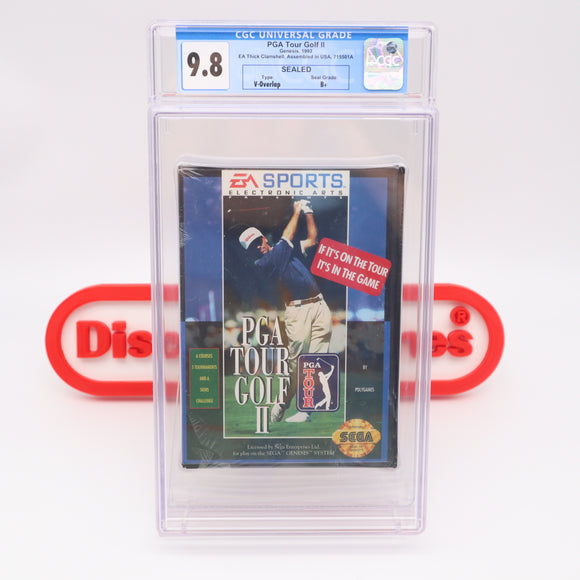 PGA TOUR GOLF II 2 - CGC THICK CLAMSHELL GRADED 9.8 B+! NEW & Factory Sealed! (Sega Genesis)