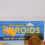 JANN TOSH WITH COLLECTOR'S COIN - AFA GRADED 75 Y-EX+/NM 12 BACK - NEW Authentic & Factory Sealed! (MOC Vintage Star Wars DROIDS Figure)