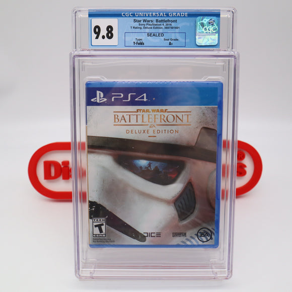STAR WARS BATTLEFRONT: DELUXE EDITION - CGC GRADED 9.8 A+! NEW & Factory Sealed! (PS4 PlayStation 4)