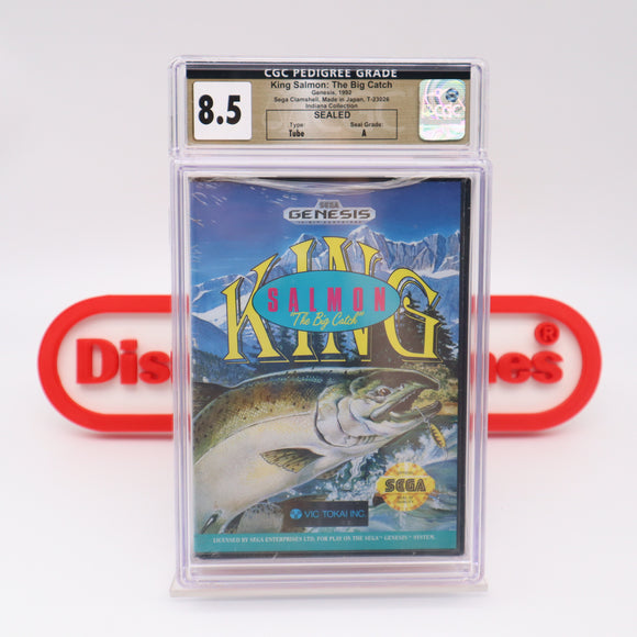 KING SALMON: THE BIG CATCH - CGC PEDIGREE GRADED 8.5 A! NEW & Factory Sealed! (Sega Genesis)