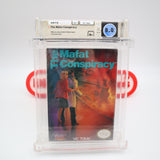 THE MAFAT CONSPIRACY - WATA GRADED 8.0 B+! NEW & Factory Sealed with Authentic H-Seam! (NES Nintendo)