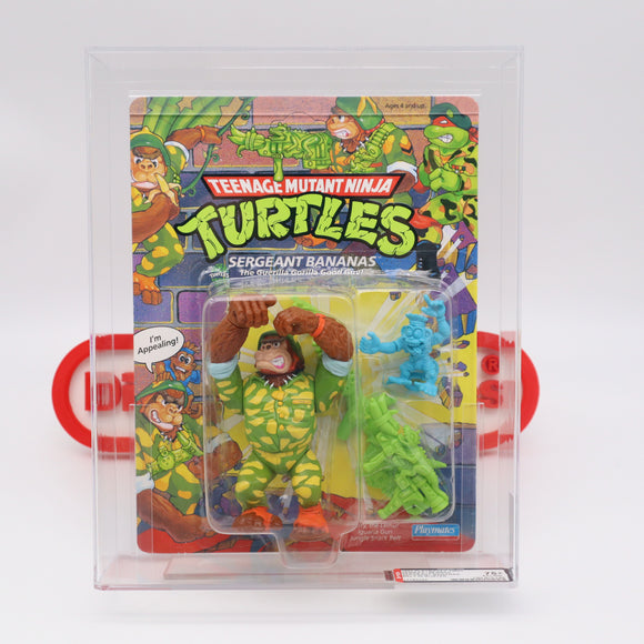 SERGEANT BANANAS - 1991 PLAYMATES - AFA GRADED 75+ EX+/NM ARCHIVAL - NEW Authentic & Factory Sealed! (Vintage TMNT Figure)