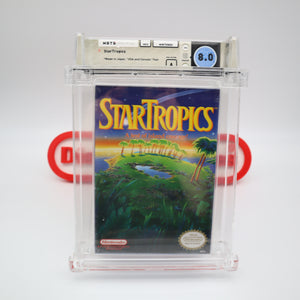 STAR TROPICS - WATA GRADED 8.0 A! NEW & Factory Sealed with Authentic H-Seam! (NES Nintendo)