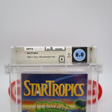 STAR TROPICS - WATA GRADED 8.0 A! NEW & Factory Sealed with Authentic H-Seam! (NES Nintendo)