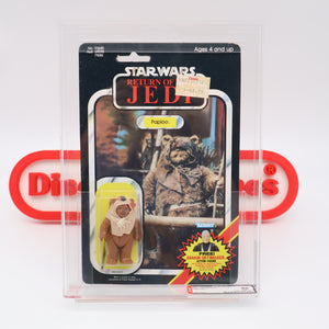 EWOK: PAPLOO - AFA GRADED 80 NM 79 BACK - NEW Authentic & Factory Sealed! (MOC Vintage Star Wars Figure)